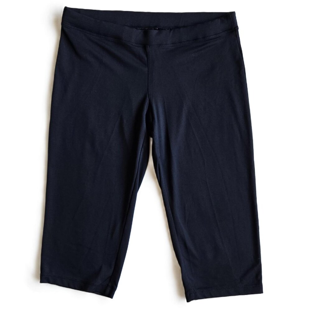 FILA Leggings Cropped Capri  Mid-Calf Solid Black Women's L, Good Condition